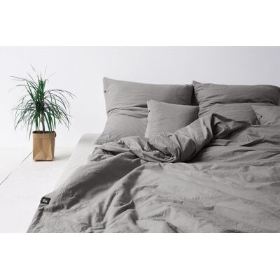 HOP Design Prześcieradło z gumką 100% bawełna 180x200 Ciemny Szary HOP Design Prześcieradło z gumką 100% bawełna 180x200 Ciemny Szary