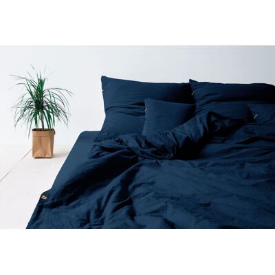 HOP Design Prześcieradło z gumką 100% bawełna 200x200 Granat HOP Design Prześcieradło z gumką 100% bawełna 200x200 Granat