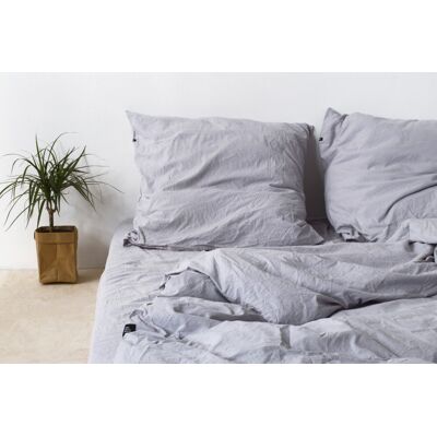 HOP Design Prześcieradło z gumką 100% bawełna 200x200 Jasny Szary HOP Design Prześcieradło z gumką 100% bawełna 200x200 Jasny Szary