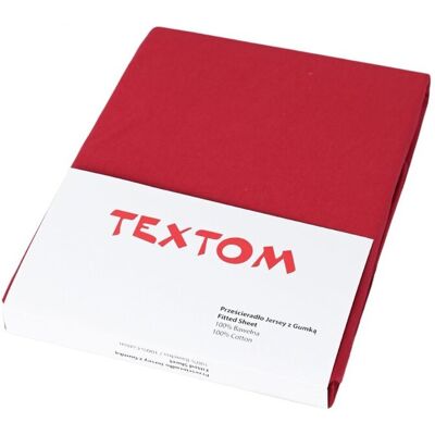 Textom Prześcieradło Z Gumką 140X200 Bawełniane Bordo Na Wysoki Materac Premium Textom Prześcieradło Z Gumką 140X200 Bawełniane Bordo Na Wysoki Materac Premium