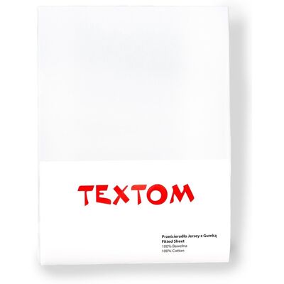 Textom PRZEŚCIERADŁO Z GUMKĄ 180x200 BAWEŁNIANE BIAŁE NA WYSOKI MATERAC PREMIUM Textom PRZEŚCIERADŁO Z GUMKĄ 180x200 BAWEŁNIANE BIAŁE NA WYSOKI MATERAC PREMIUM