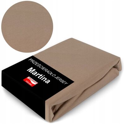 Inny producent Prześcieradło z Gumką 200x200 Jersey CIEMNY BEŻ Wysoki Materac 30cm Miękkie Inny producent Prześcieradło z Gumką 200x200 Jersey CIEMNY BEŻ Wysoki Materac 30cm Miękkie