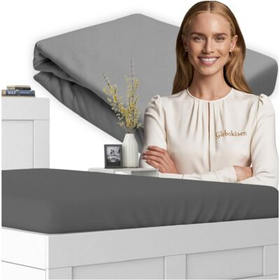 Głęboki sen Prześcieradło Z Gumką 200x220 100% Bawełniane JERSEY Grube Polskie Grafit Głęboki sen Prześcieradło Z Gumką 200x220 100% Bawełniane JERSEY Grube Polskie Grafit