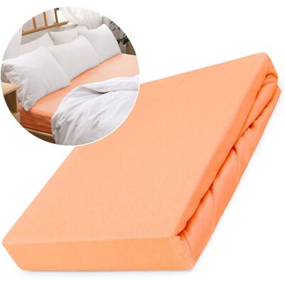DARYMEX Jersey - łososiowy - 210/220x200 cm - Prześcieradło z gumką DARYMEX Jersey - łososiowy - 210/220x200 cm - Prześcieradło z gumką