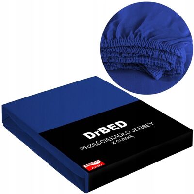 Inny producent Prześcieradło z Gumką 220 x 200 Jersey Bawełniane Elastyczne NIEBIESKIE PL Inny producent Prześcieradło z Gumką 220 x 200 Jersey Bawełniane Elastyczne NIEBIESKIE PL