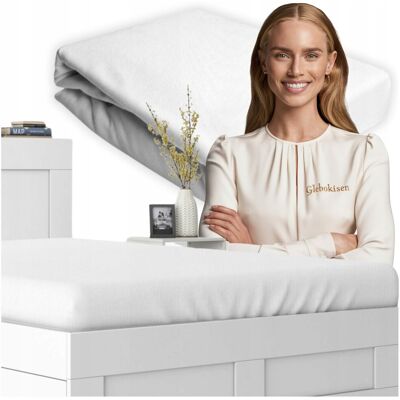 Głęboki sen Prześcieradło Z Gumką 80x200 100% Bawełniane JERSEY Grube Polskie Biały Głęboki sen Prześcieradło Z Gumką 80x200 100% Bawełniane JERSEY Grube Polskie Biały