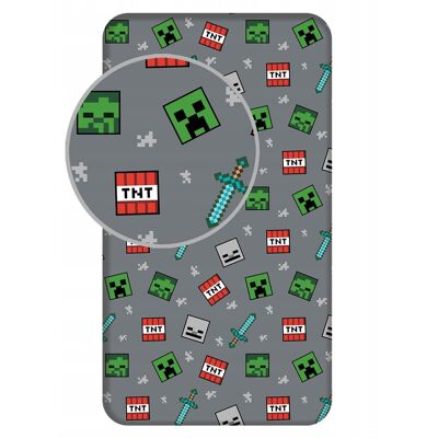 Inny producent PRZEŚCIERADŁO Z GUMKA 90x200 MINECRAFT 100% BAWEŁNA 25cm ZAKŁADKI CREEPER Inny producent PRZEŚCIERADŁO Z GUMKA 90x200 MINECRAFT 100% BAWEŁNA 25cm ZAKŁADKI CREEPER