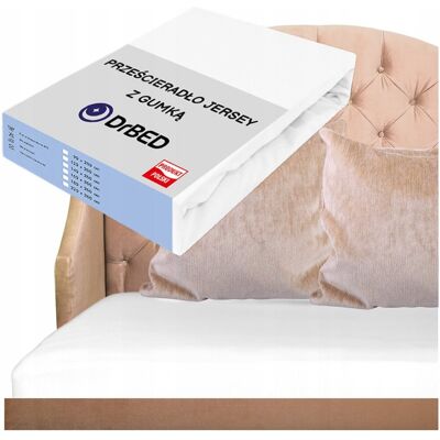 Inny producent Prześcieradło z Gumką Bawełniane Jersey 100x200 BIAŁE Oddychające Polskie Inny producent Prześcieradło z Gumką Bawełniane Jersey 100x200 BIAŁE Oddychające Polskie