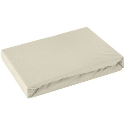 Eurofirany Prześcieradło BAWEŁNIANE gładkie JERSEY D91 240x220 z gumką wys.30 BEŻOWE Eurofirany Prześcieradło BAWEŁNIANE gładkie JERSEY D91 240x220 z gumką wys.30 BEŻOWE