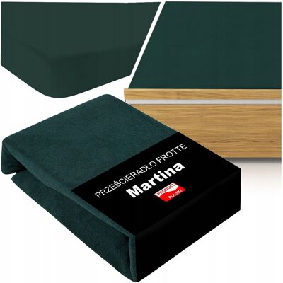 Inny producent Prześcieradło Z Gumką Frotte 90X200 Materac Bok 30Cm Grube Butelkowa Zieleń Inny producent Prześcieradło Z Gumką Frotte 90X200 Materac Bok 30Cm Grube Butelkowa Zieleń