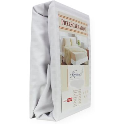 Kam-Pol PRZEŚCIERADŁO Z GUMKĄ HOTELOWE ADAMASZEK PASEK 1 CM 200x200 Kam-Pol PRZEŚCIERADŁO Z GUMKĄ HOTELOWE ADAMASZEK PASEK 1 CM 200x200