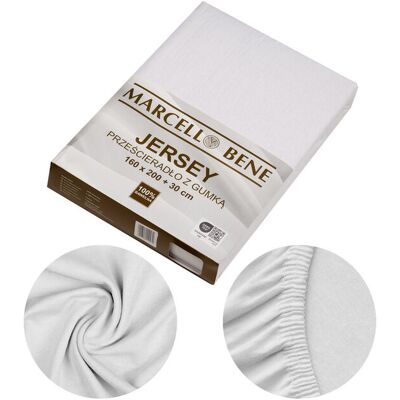 Textilo Group Prześcierdało MB Jersey 180x200+30cm biały Textilo Group Prześcierdało MB Jersey 180x200+30cm biały
