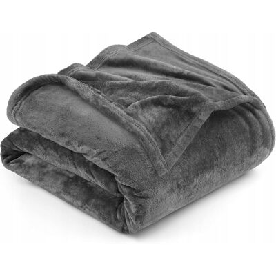 Inny producent PRZYTULNY KOC NA JESIEŃ ZIME CIEPŁY NA SOFE ŁÓŻKO 228X228 CM SZARY Inny producent PRZYTULNY KOC NA JESIEŃ ZIME CIEPŁY NA SOFE ŁÓŻKO 228X228 CM SZARY