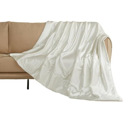 Inny producent Przytulny Koc Satynowy Narzuta na Łóżko Sofę Kanapę 150x200 cm Biały Inny producent Przytulny Koc Satynowy Narzuta na Łóżko Sofę Kanapę 150x200 cm Biały