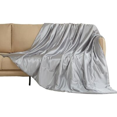 Inny producent Przytulny Koc Satynowy Narzuta na Łóżko Sofę Kanapę 200x200 cm Szary Inny producent Przytulny Koc Satynowy Narzuta na Łóżko Sofę Kanapę 200x200 cm Szary