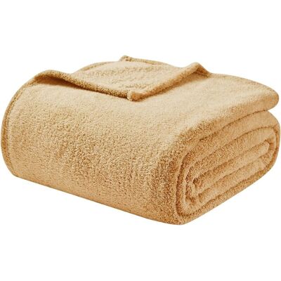 Inny producent Puszysty Koc Narzuta na Łóżko Sherpa Miękki Ciepły Beżowy 150x200 cm Inny producent Puszysty Koc Narzuta na Łóżko Sherpa Miękki Ciepły Beżowy 150x200 cm