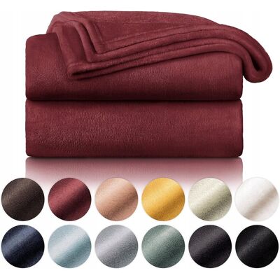Inny producent PUSZYSTY KOC Z MIKROFIBRY 130X150 CM MIĘKKI I CIEPŁY KOC NA KANAPĘ BORDOWY Inny producent PUSZYSTY KOC Z MIKROFIBRY 130X150 CM MIĘKKI I CIEPŁY KOC NA KANAPĘ BORDOWY