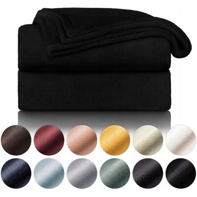 Inny producent PUSZYSTY KOC Z MIKROFIBRY 270X230CM MIĘKKI I CIEPŁY KOC NA KANAPĘ CZARNY Inny producent PUSZYSTY KOC Z MIKROFIBRY 270X230CM MIĘKKI I CIEPŁY KOC NA KANAPĘ CZARNY