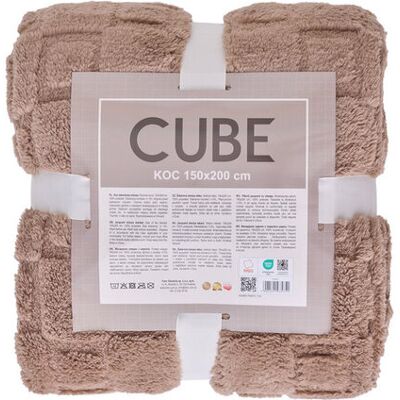 Faro Puszystykoc Cube 150x200 wzór 3d beż mocca Faro Puszystykoc Cube 150x200 wzór 3d beż mocca