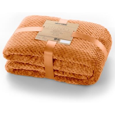 DecoKing Restilo Koc Henry Kolor Rudy Tłoczony Żakardowo Styl Nowoczesny 170x210 DecoKing Restilo Koc Henry Kolor Rudy Tłoczony Żakardowo Styl Nowoczesny 170x210