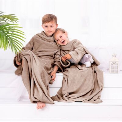 RESTILO koc Lazykids Beżowy Gładki Klasyczny 90x105 DecoKing RESTILO koc Lazykids Beżowy Gładki Klasyczny 90x105 DecoKing