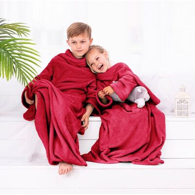 RESTILO koc Lazykids Czerwony Gładki Klasyczny 90x105 DecoKing RESTILO koc Lazykids Czerwony Gładki Klasyczny 90x105 DecoKing