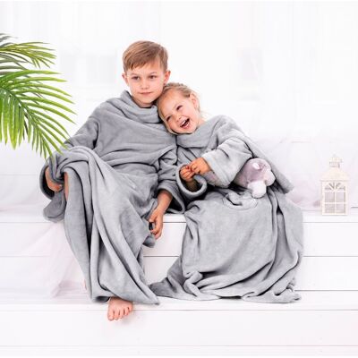 RESTILO koc Lazykids Szary Gładki Klasyczny 90x105 DecoKing RESTILO koc Lazykids Szary Gładki Klasyczny 90x105 DecoKing