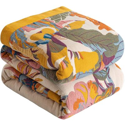 Inny producent SE SOFTEXLY Koc Boho 100% Bawełna Dwustronny 150x200cm Pomarańczowy Zielony Inny producent SE SOFTEXLY Koc Boho 100% Bawełna Dwustronny 150x200cm Pomarańczowy Zielony