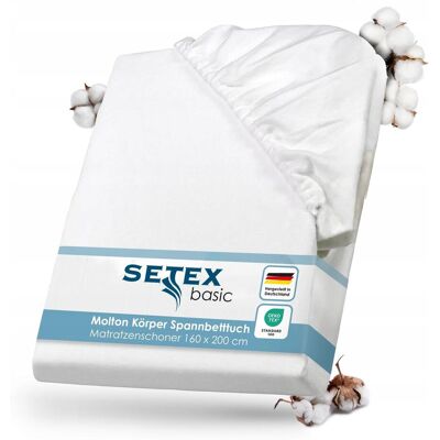 Inny producent SETEX Ochraniacz Na Materac 160x200cm 100% Bawełna Biały Basic Inny producent SETEX Ochraniacz Na Materac 160x200cm 100% Bawełna Biały Basic