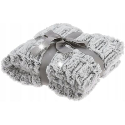 Inny producent SZARY Koc PREZENT NARZUTA Plush Grey 180x130 cm Inny producent SZARY Koc PREZENT NARZUTA Plush Grey 180x130 cm