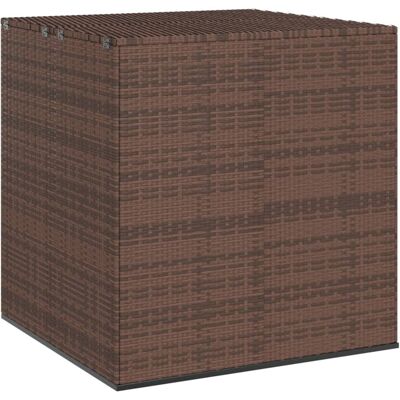 The Living Store Skrzynia na poduszki ogrodowe - rattan PE - 100x97 -5x104 cm - brąz - Skrzynia Na Poduszki The Living Store Skrzynia na poduszki ogrodowe - rattan PE - 100x97 -5x104 cm - brąz - Skrzynia Na Poduszki