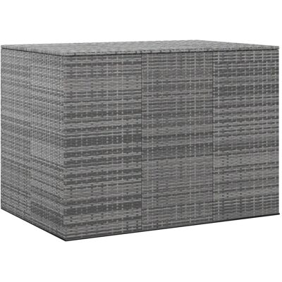 The Living Store Skrzynia na poduszki ogrodowe - rattan PE - 145x100x103cm - szara - Skrzynia Na Poduszki The Living Store Skrzynia na poduszki ogrodowe - rattan PE - 145x100x103cm - szara - Skrzynia Na Poduszki
