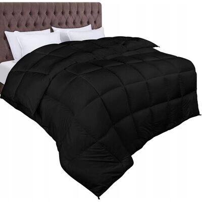 Inny producent UTOPIA BEDDING Kołdra 200x220 cm Całoroczna Czarna 370 GSM Inny producent UTOPIA BEDDING Kołdra 200x220 cm Całoroczna Czarna 370 GSM