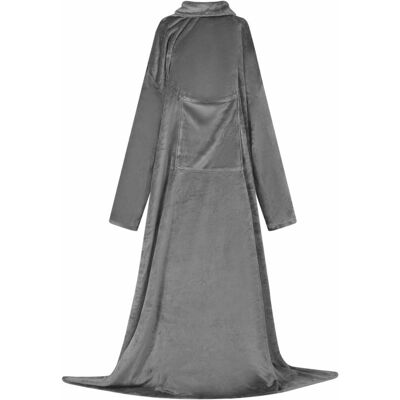 vidaXL Bluza-koc Ciemnoszary Flanela vidaXL Bluza-koc Ciemnoszary Flanela