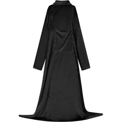 vidaXL Bluza-koc Czarny Flanela vidaXL Bluza-koc Czarny Flanela