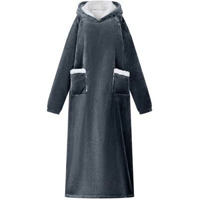 vidaXL Bluza-koc Granatowy 130 x 82 cm Fleece i Flanela vidaXL Bluza-koc Granatowy 130 x 82 cm Fleece i Flanela