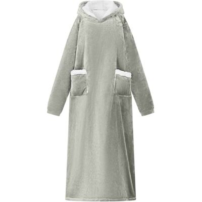 vidaXL Bluza-koc Szary xl Fleece i Flanela vidaXL Bluza-koc Szary xl Fleece i Flanela