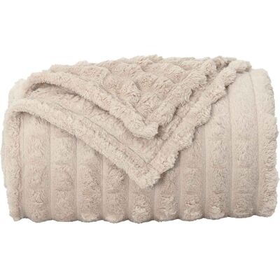 vidaXL Koc Beżowy 150 x 130 cm Polar vidaXL Koc Beżowy 150 x 130 cm Polar
