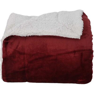 vidaXL Koc Bordeaux Czerwony 130 x 150 cm Polar vidaXL Koc Bordeaux Czerwony 130 x 150 cm Polar