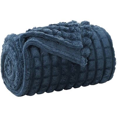 vidaXL Koc Granatowy 240 x 220 cm Polar vidaXL Koc Granatowy 240 x 220 cm Polar