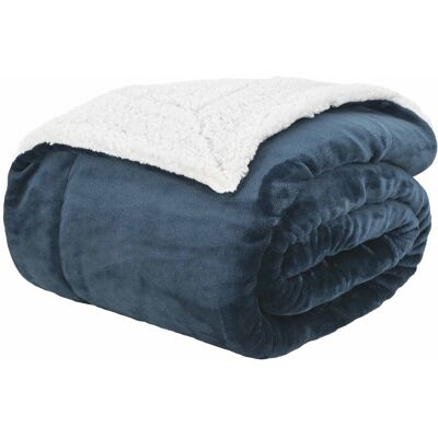 vidaXL Koc Granatowy 240 x 270 cm Polar vidaXL Koc Granatowy 240 x 270 cm Polar