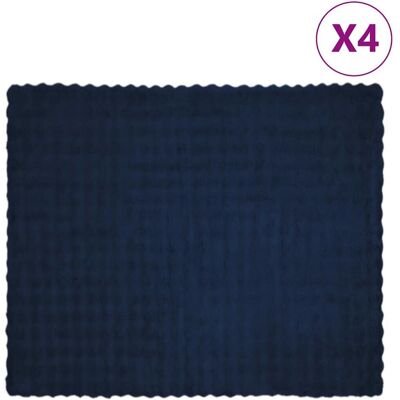 vidaXL Koc z futra sztucznego królika 4 pcs Niebieski Morski vidaXL Koc z futra sztucznego królika 4 pcs Niebieski Morski
