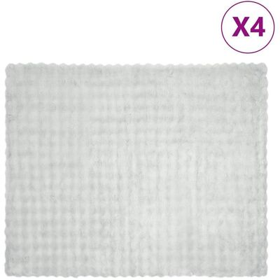 vidaXL Koc z futra sztucznego królika 4 pcs Szary 130 x 150 cm vidaXL Koc z futra sztucznego królika 4 pcs Szary 130 x 150 cm