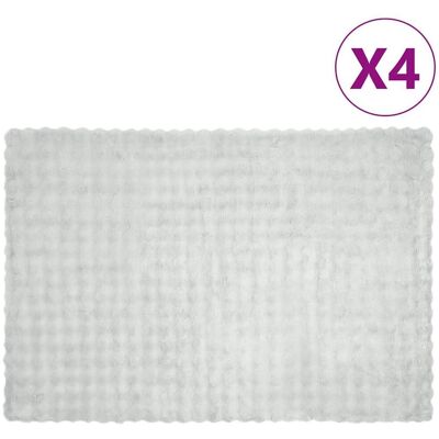 vidaXL Koc z futra sztucznego królika 4 pcs Szary 150 x 220 cm vidaXL Koc z futra sztucznego królika 4 pcs Szary 150 x 220 cm