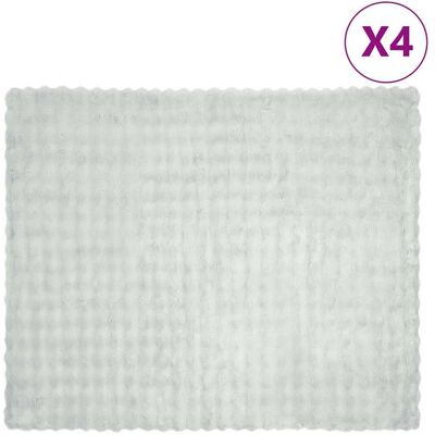 vidaXL Koc z futra sztucznego królika 4 pcs Szary 220 x 240 cm vidaXL Koc z futra sztucznego królika 4 pcs Szary 220 x 240 cm