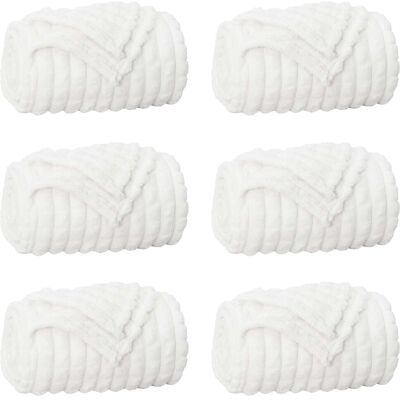 vidaXL Koce narzutowe 6 pcs Biały 150 x 130 cm Polar vidaXL Koce narzutowe 6 pcs Biały 150 x 130 cm Polar