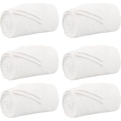 vidaXL Koce narzutowe 6 pcs Biały 220 x 240 cm Polar vidaXL Koce narzutowe 6 pcs Biały 220 x 240 cm Polar