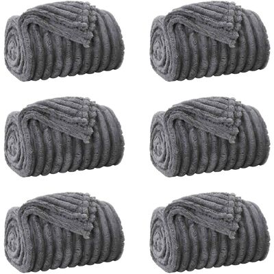vidaXL Koce narzutowe 6 pcs Ciemnoszary 150 x 130 cm Polar vidaXL Koce narzutowe 6 pcs Ciemnoszary 150 x 130 cm Polar