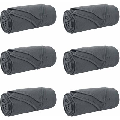 vidaXL Koce narzutowe 6 pcs Ciemnoszary 170 x 130 cm Polar vidaXL Koce narzutowe 6 pcs Ciemnoszary 170 x 130 cm Polar