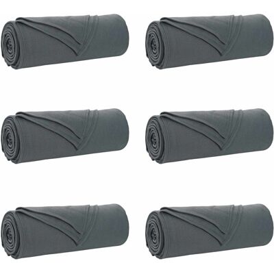 vidaXL Koce narzutowe 6 pcs Ciemnoszary 210 x 140 cm Polar vidaXL Koce narzutowe 6 pcs Ciemnoszary 210 x 140 cm Polar